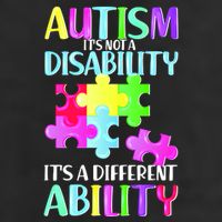 Autism It's Not A Disability It's An Ability Awareness Puzzle Crop Fleece Hoodie