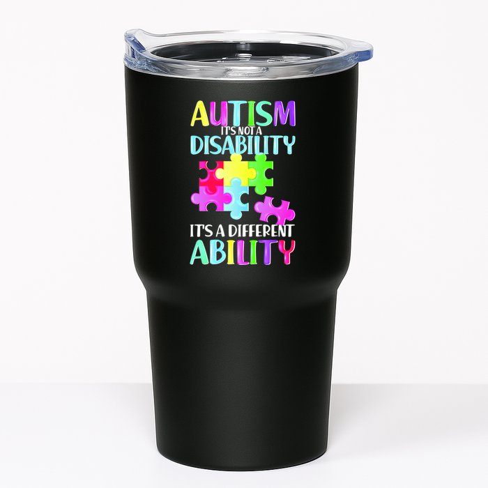 Autism It's Not A Disability It's An Ability Awareness Puzzle Tumbler