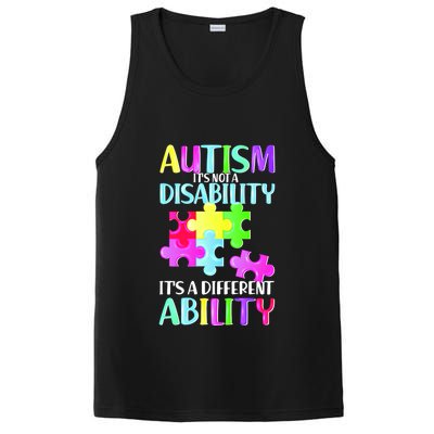 Autism It's Not A Disability It's An Ability Awareness Puzzle PosiCharge Competitor Tank