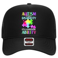 Autism It's Not A Disability It's An Ability Awareness Puzzle Trucker Hat