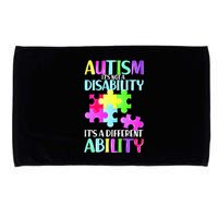 Autism It's Not A Disability It's An Ability Awareness Puzzle Microfiber Hand Towel