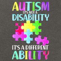 Autism It's Not A Disability It's An Ability Awareness Puzzle Cotton Canvas Backpack