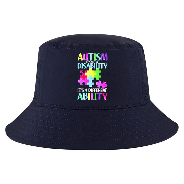 Autism It's Not A Disability It's An Ability Awareness Puzzle Cool Comfort Performance Bucket Hat