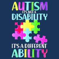 Autism It's Not A Disability It's An Ability Awareness Puzzle 7 Panel Mesh Trucker Snapback Hat