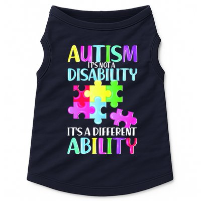 Autism It's Not A Disability It's An Ability Awareness Puzzle Doggie Tank