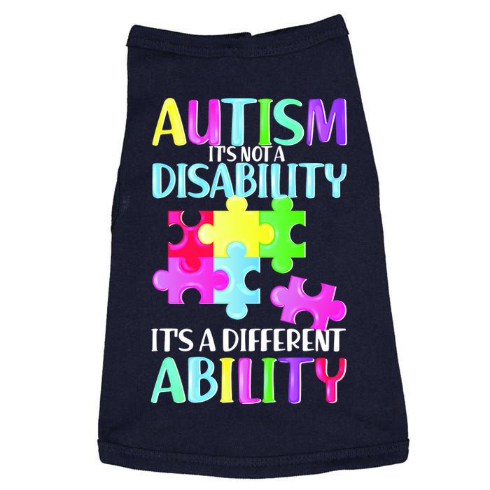 Autism It's Not A Disability It's An Ability Awareness Puzzle Doggie Tank