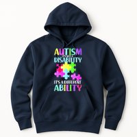 Autism It's Not A Disability It's An Ability Awareness Puzzle Hoodie