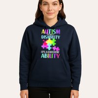 Autism It's Not A Disability It's An Ability Awareness Puzzle Hoodie
