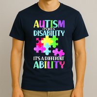 Autism It's Not A Disability It's An Ability Awareness Puzzle T-Shirt