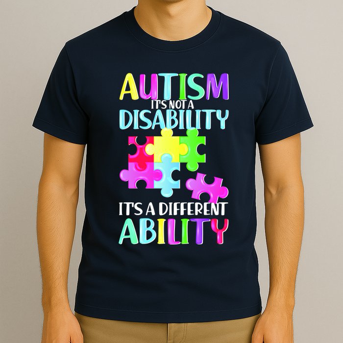 Autism It's Not A Disability It's An Ability Awareness Puzzle T-Shirt