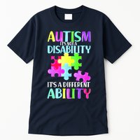 Autism It's Not A Disability It's An Ability Awareness Puzzle Tall T-Shirt