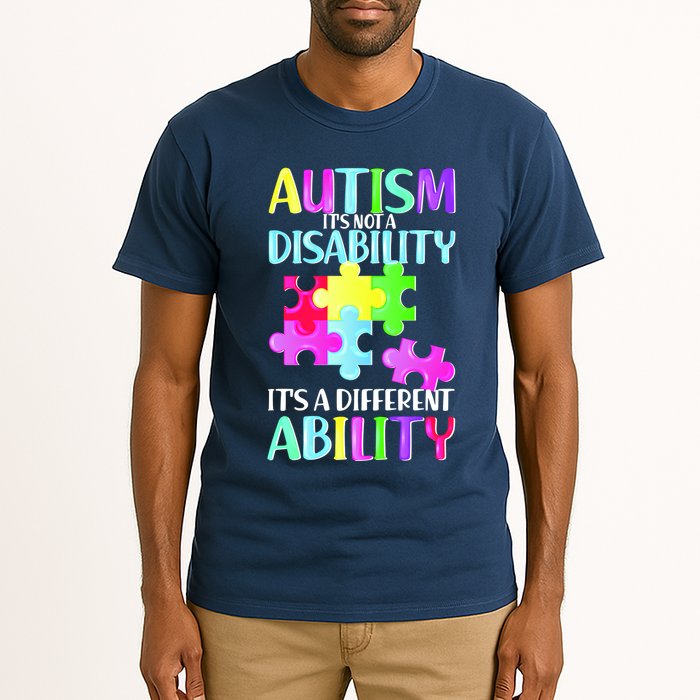 Autism It's Not A Disability It's An Ability Awareness Puzzle Tall T-Shirt