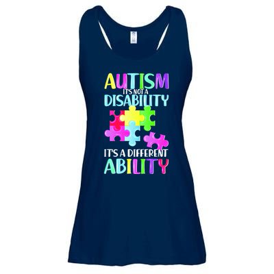 Autism It's Not A Disability It's An Ability Awareness Puzzle Ladies Essential Flowy Tank