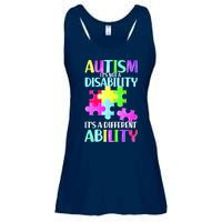 Autism It's Not A Disability It's An Ability Awareness Puzzle Ladies Essential Flowy Tank