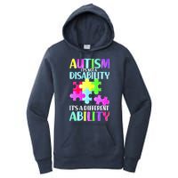Autism It's Not A Disability It's An Ability Awareness Puzzle Women's Pullover Hoodie