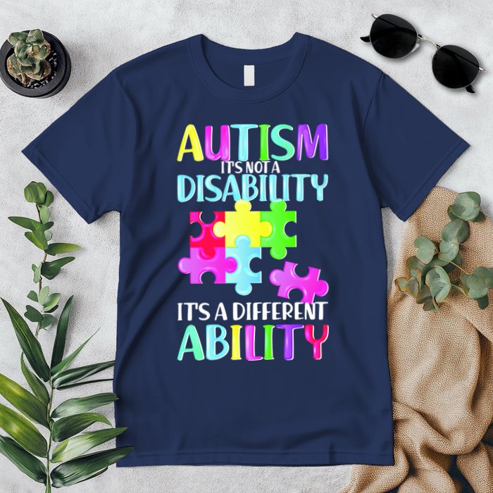 Autism It's Not A Disability It's An Ability Awareness Puzzle Premium T-Shirt