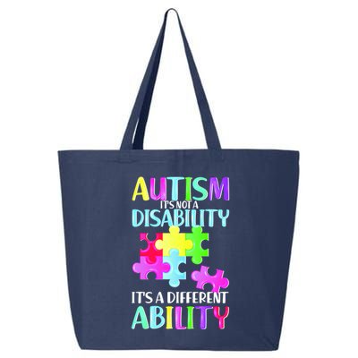 Autism It's Not A Disability It's An Ability Awareness Puzzle 25L Jumbo Tote