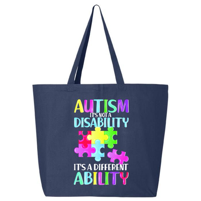 Autism It's Not A Disability It's An Ability Awareness Puzzle 25L Jumbo Tote