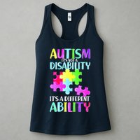 Autism It's Not A Disability It's An Ability Awareness Puzzle Womens Tank Top