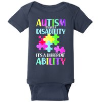 Autism It's Not A Disability It's An Ability Awareness Puzzle Baby Bodysuit