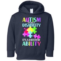 Autism It's Not A Disability It's An Ability Awareness Puzzle Toddler Hoodie