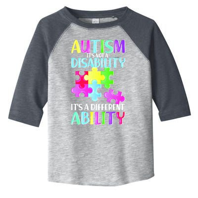 Autism It's Not A Disability It's An Ability Awareness Puzzle Toddler Fine Jersey T-Shirt