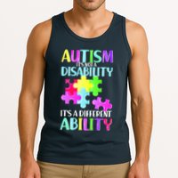 Autism It's Not A Disability It's An Ability Awareness Puzzle Tank Top