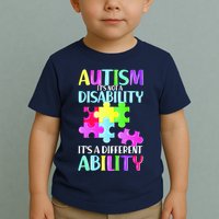 Autism It's Not A Disability It's An Ability Awareness Puzzle Toddler T-Shirt