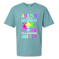 Autism It's Not A Disability It's An Ability Awareness Puzzle Sueded Cloud Jersey T-Shirt