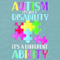 Autism It's Not A Disability It's An Ability Awareness Puzzle Sueded Cloud Jersey T-Shirt