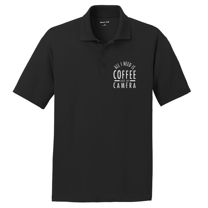 All I Need Is Coffee And My Camera Photography Gift PosiCharge RacerMesh Polo