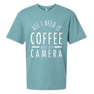 All I Need Is Coffee And My Camera Photography Gift Sueded Cloud Jersey T-Shirt