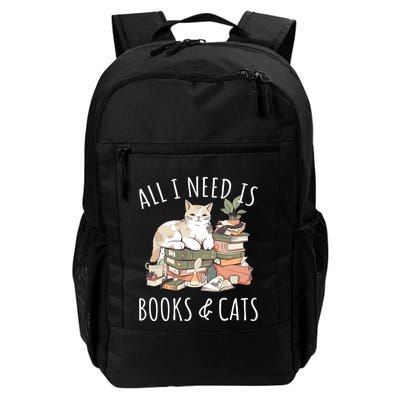 All I Need Is Books & Cats Women Reading Cat Lover Backpack
