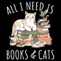 All I Need Is Books & Cats Women Reading Cat Lover Flat Bill Trucker Hat