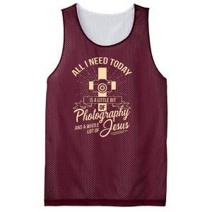 All I Need Is Photography Jesus Camera Photographer Gift Mesh Reversible Basketball Jersey Tank