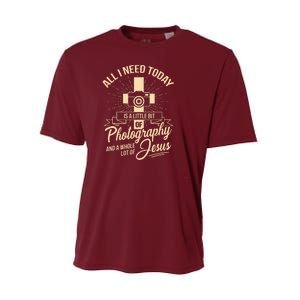 All I Need Is Photography Jesus Camera Photographer Gift Performance Sprint T-Shirt