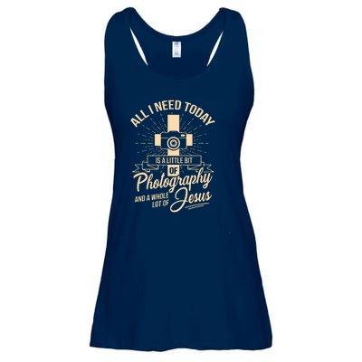 All I Need Is Photography Jesus Camera Photographer Gift Ladies Essential Flowy Tank