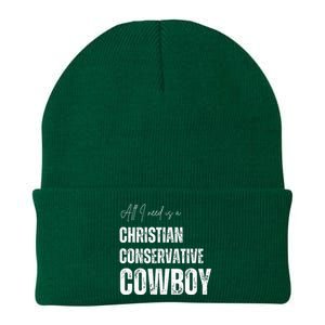 All I Need Is Christian Conservative Cowboy Knit Cap Winter Beanie