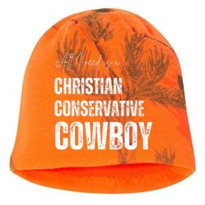 All I Need Is Christian Conservative Cowboy Kati - Camo Knit Beanie