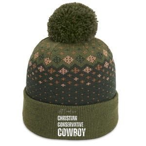 All I Need Is Christian Conservative Cowboy The Baniff Cuffed Pom Beanie