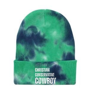 All I Need Is Christian Conservative Cowboy Tie Dye 12in Knit Beanie