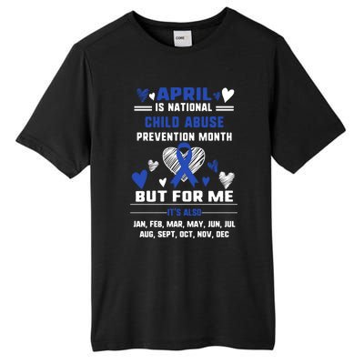 April Is National Abuse Prevention Month Awareness Blu Gift Tall Fusion ChromaSoft Performance T-Shirt