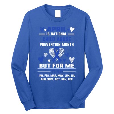 April Is National Abuse Prevention Month Awareness Blu Gift Long Sleeve Shirt