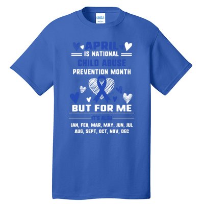 April Is National Abuse Prevention Month Awareness Blu Gift Tall T-Shirt