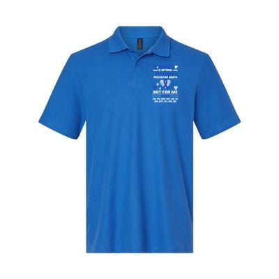 April Is National Abuse Prevention Month Awareness Blu Gift Softstyle Adult Sport Polo