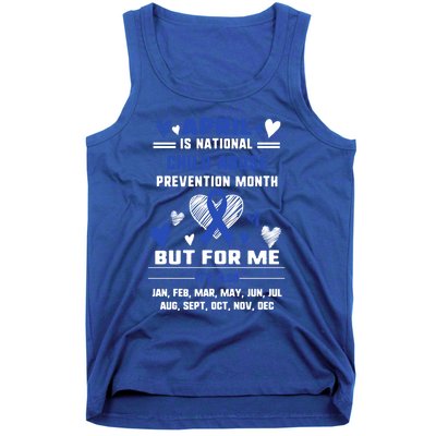 April Is National Abuse Prevention Month Awareness Blu Gift Tank Top