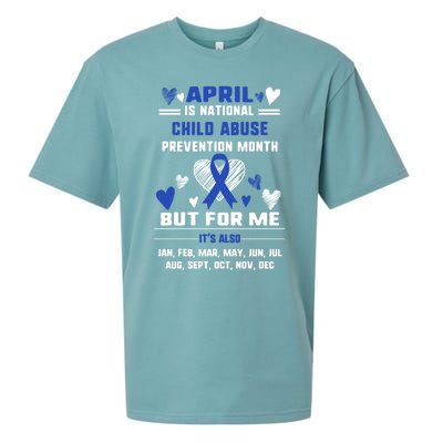 April Is National Abuse Prevention Month Awareness Blu Gift Sueded Cloud Jersey T-Shirt