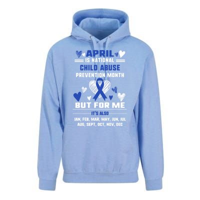 April Is National Abuse Prevention Month Awareness Blu Gift Unisex Surf Hoodie