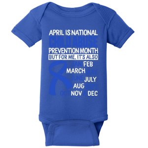 April Is National Abuse Prevention Month Awareness Blu Gift Baby Bodysuit