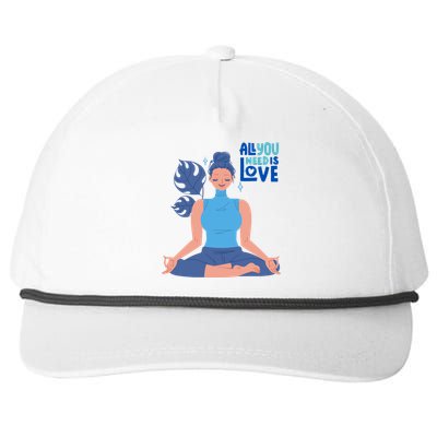 All I Need And You Need Is Love Yoga And A Dog Gift Snapback Five-Panel Rope Hat